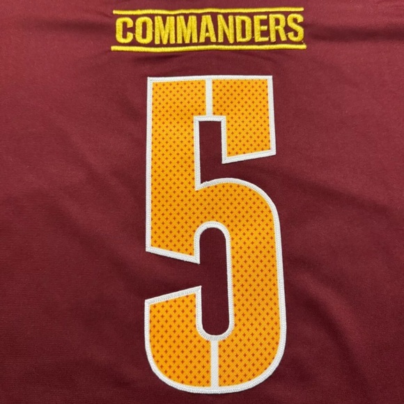 🔥 Washington Commanders Burgundy Jersey featuring #5 "DANIELS" 🔥 - Picture 3 of 6